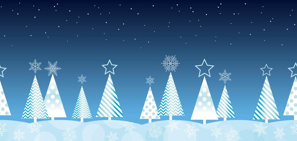 Christmas seamless forest background. vector