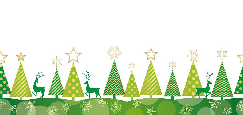 Christmas seamless forest background. vector