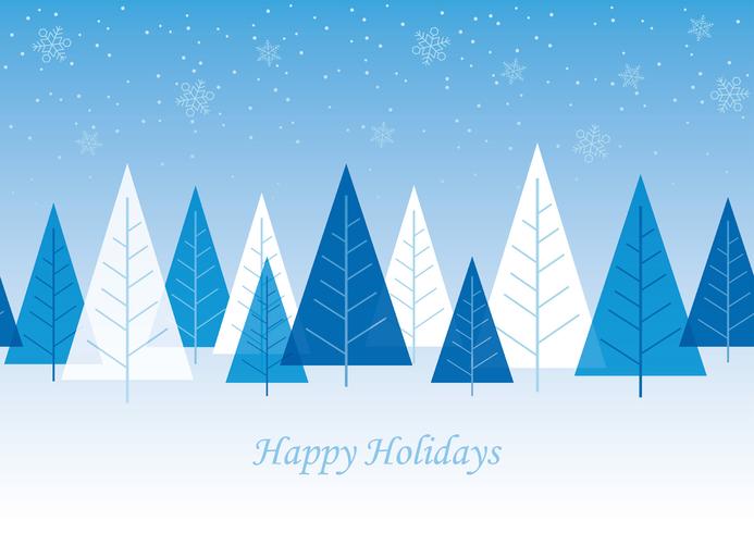 Seamless winter forest background. vector