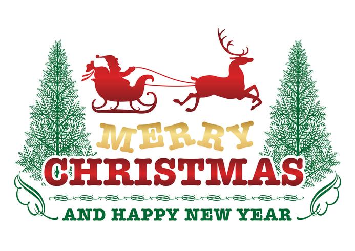 Christmas emblem, badge, or label.  vector