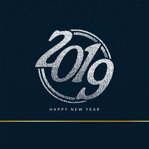 Happy new year 2019 stylish greeting background vector