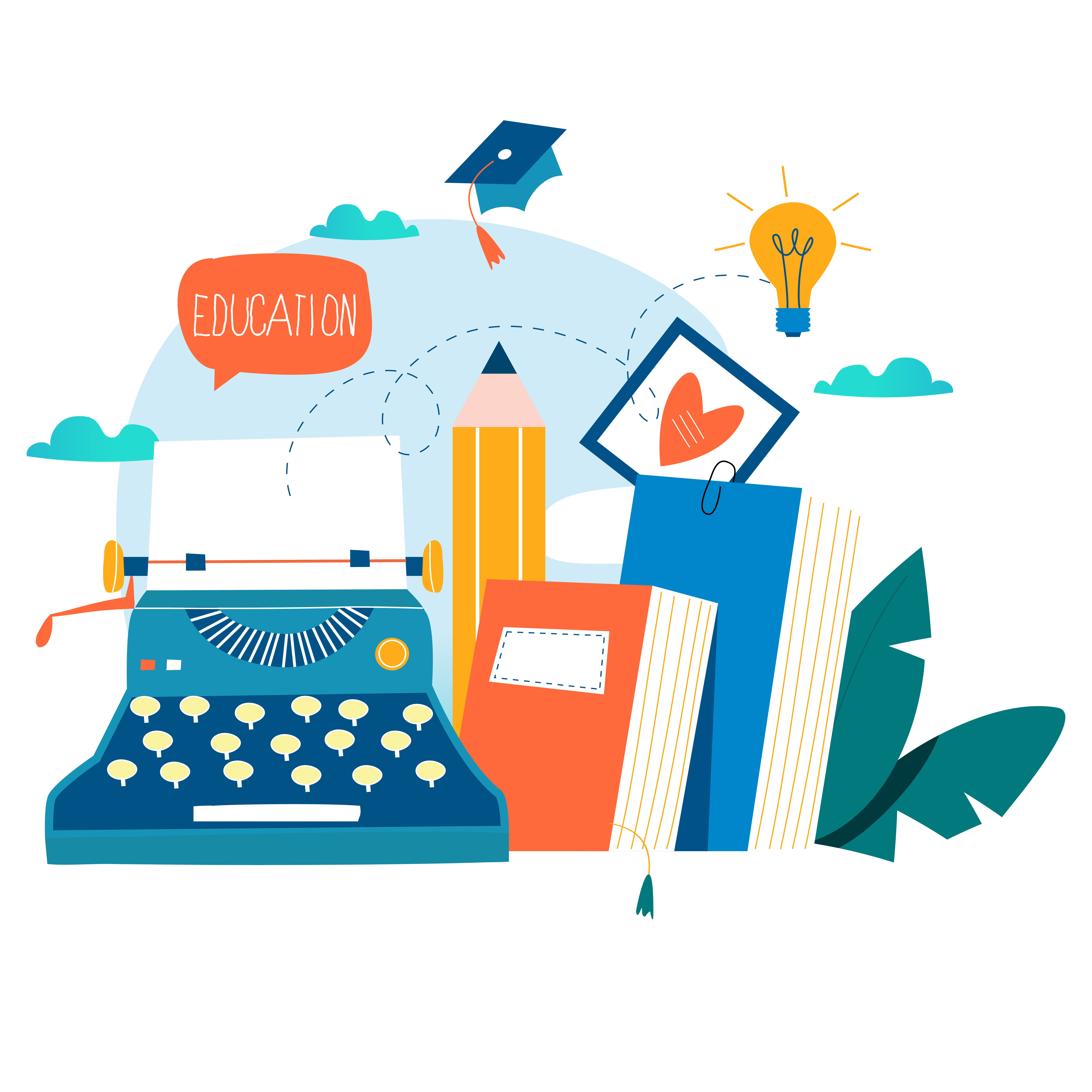 Blogging, education, creative writing 271944 Vector Art at Vecteezy
