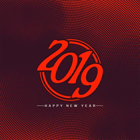 Happy new year 2019 stylish greeting background vector