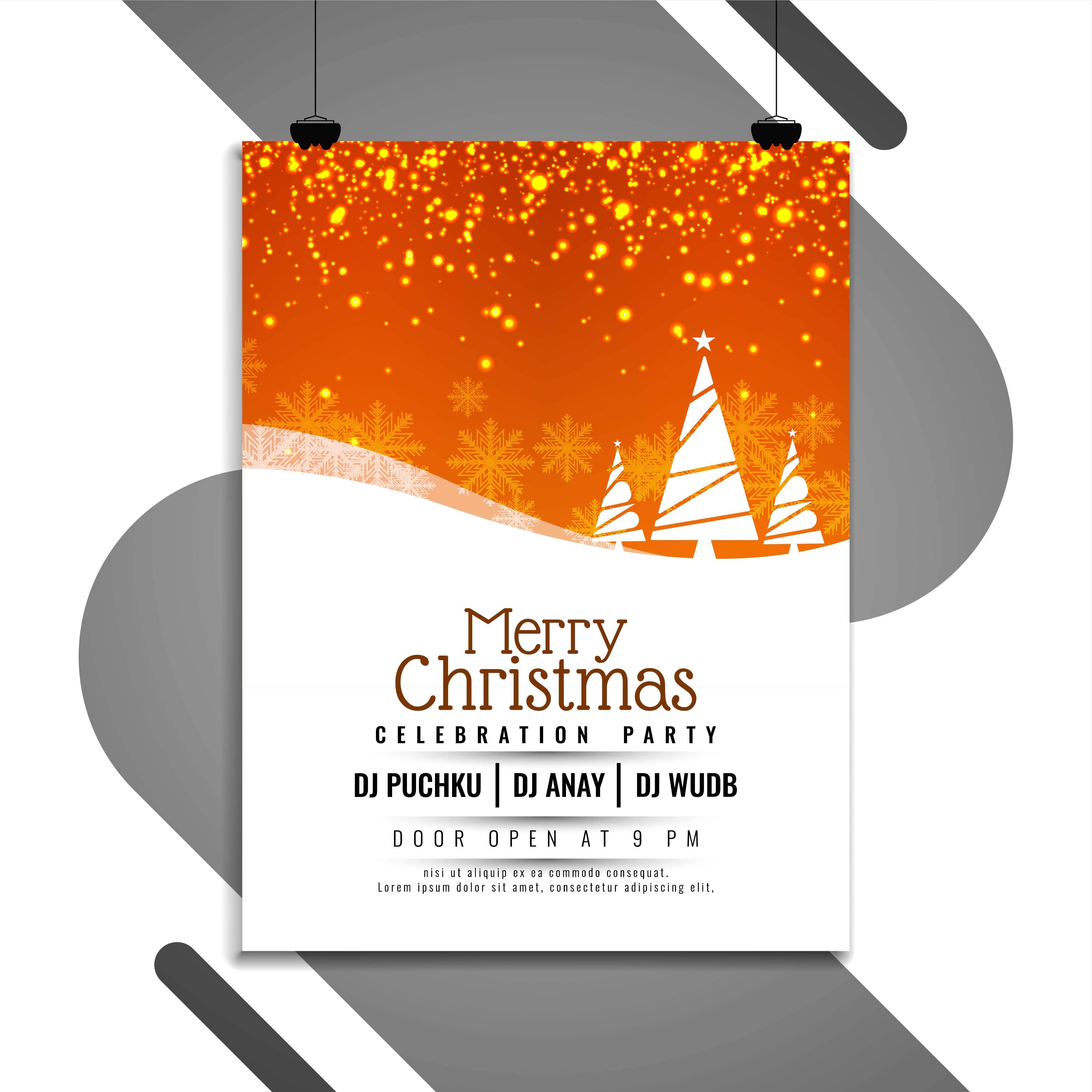 Abstract Merry Christmas Celebration Modern Flyer Design Download Free Vectors Clipart Graphics Vector Art
