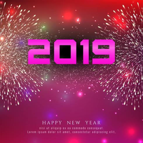 Feliz año nuevo 2019 fondo elegante saludo vector