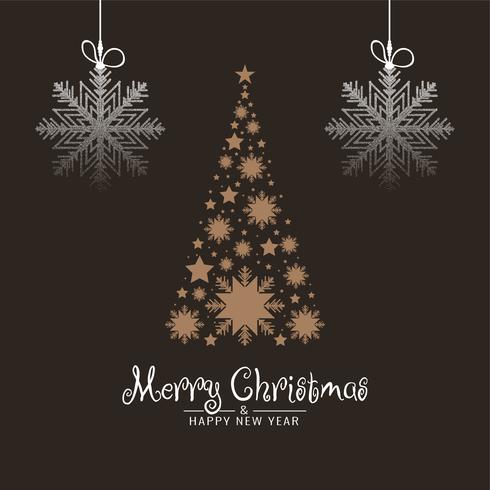 Abstract Merry Christmas background with tree design vector