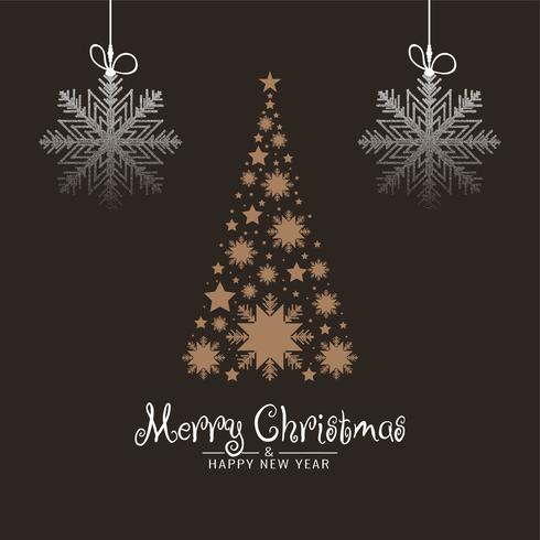 Abstract Merry Christmas background with tree design vector