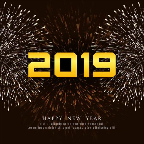 Happy new year 2019 stylish greeting background vector