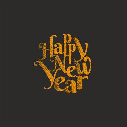 Abstract Happy New Year 2019 dotted text design vector