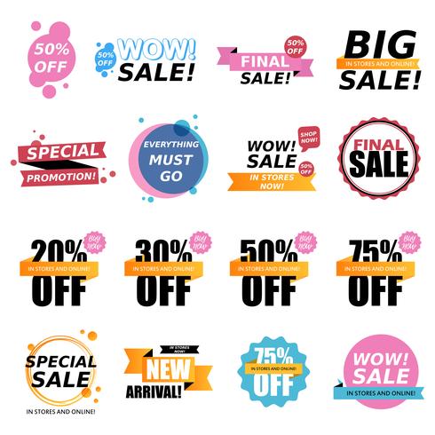 Sale stickers collection. Sale badges vector