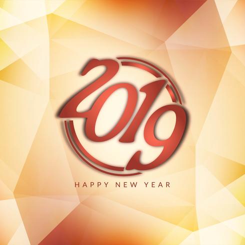 Happy new year 2019 stylish greeting background vector