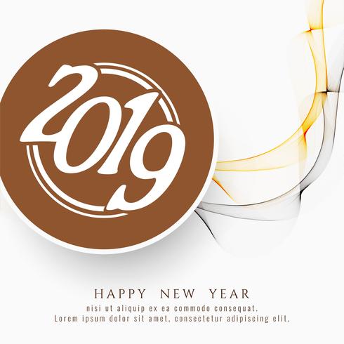 Abstract Happy new year 2019 celebration background vector