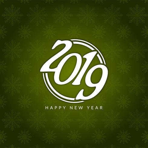 Happy new year 2019 stylish greeting background vector