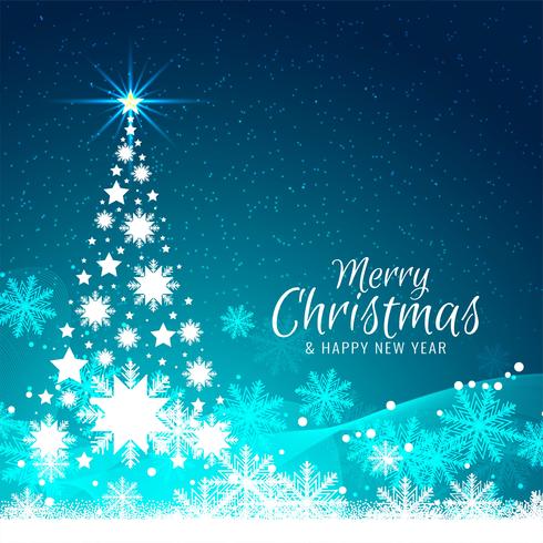 Abstract Merry Christmas background with tree design vector