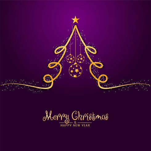 Abstract Merry Christmas background with tree design vector
