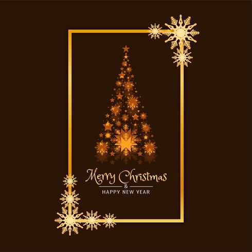 Abstract Merry Christmas background with tree design vector