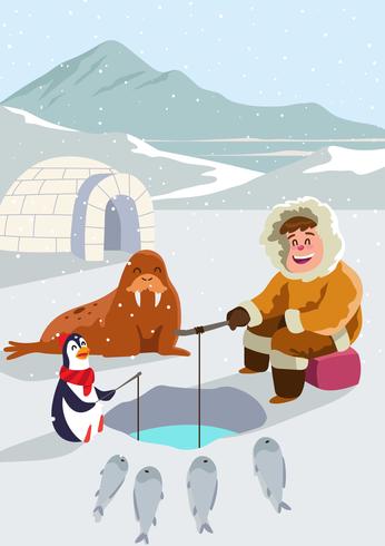 Eskimos With Friends vector