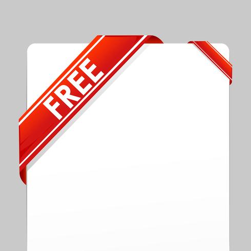 Card wrapped with Free Tag vector