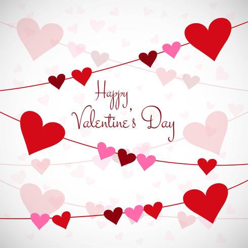 Happy valentine's day love card design illustration vector