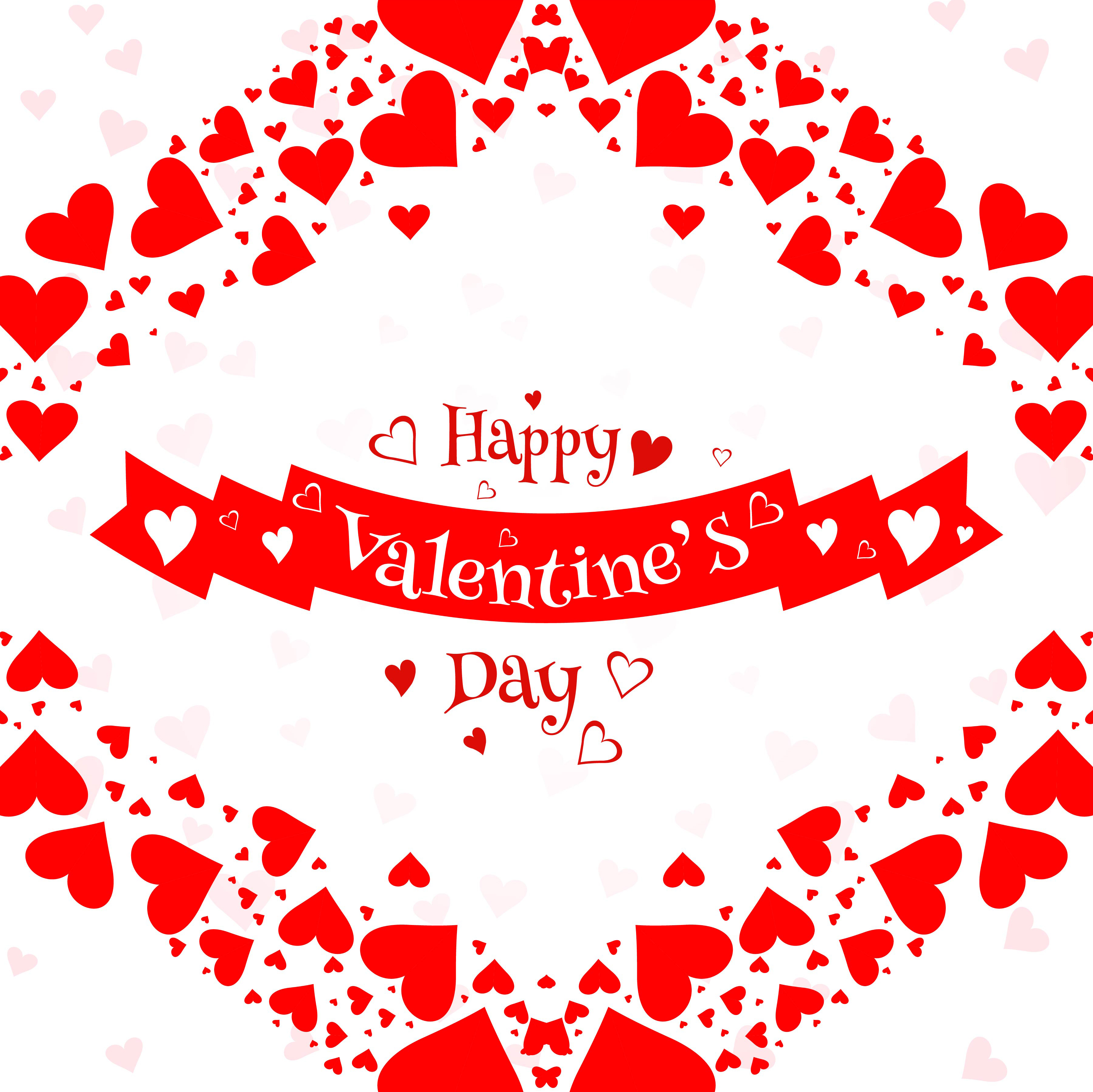 valentines day colorful hearts card background