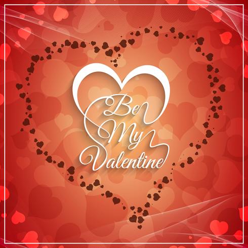 Abstract Happy Valentine's Day beautiful background vector