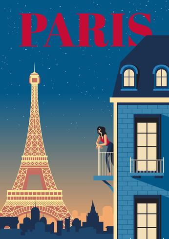 Paris At Night vector