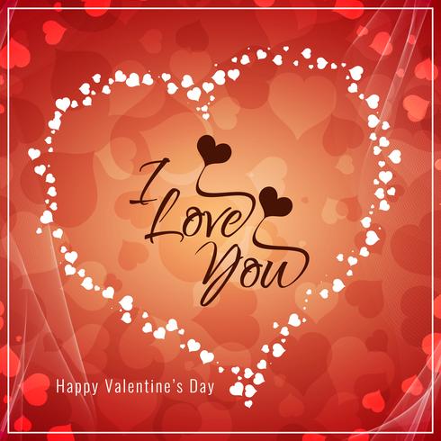 Abstract Happy Valentine's Day greeting background vector