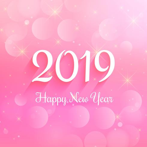 Celebration 2019 colorful happy new year background vector