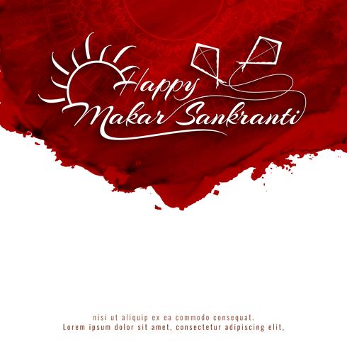Abstract Happy Makar Sankranti decorative background vector