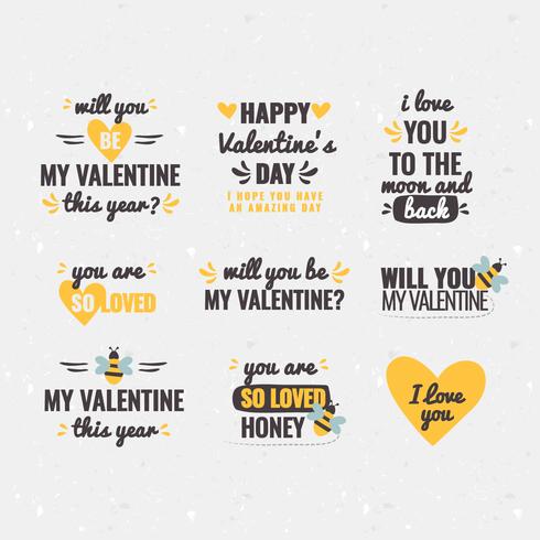 Valentine's Day Messages vector