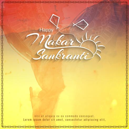 Abstract Happy Makar Sankranti background vector