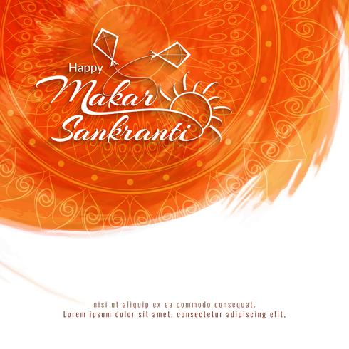 Abstract Happy Makar Sankranti religious background vector