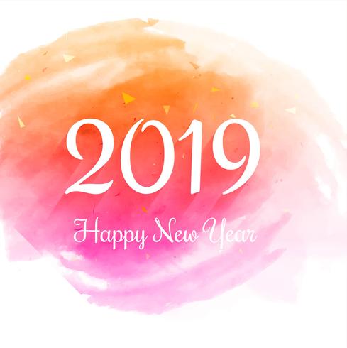 Celebration 2019 colorful happy new year background vector