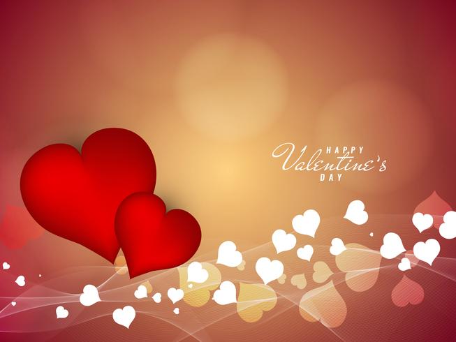 Abstract Happy Valentine's Day beautiful background vector