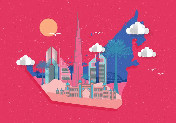 Dubai Map Vector