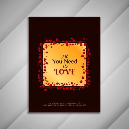 Abstract Happy Valentine's Day greeting crad design presentation vector