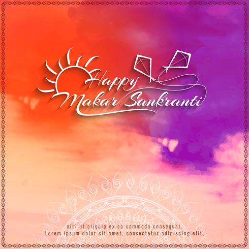 Abstract Happy Makar Sankranti background vector