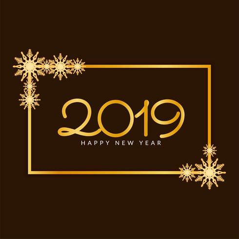 Feliz año nuevo 2019 elegante fondo decorativo vector