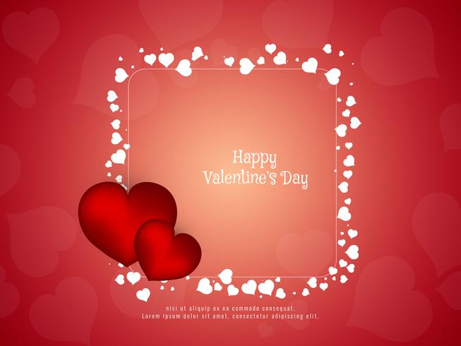 Abstract Happy Valentine's Day stylish background vector