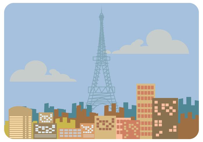 Vector de paisaje de paris