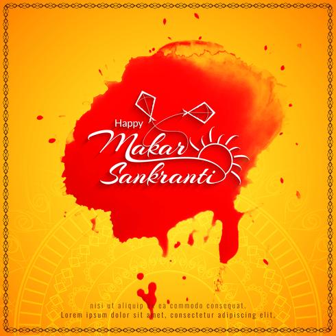 Abstract Happy Makar Sankranti religious background vector