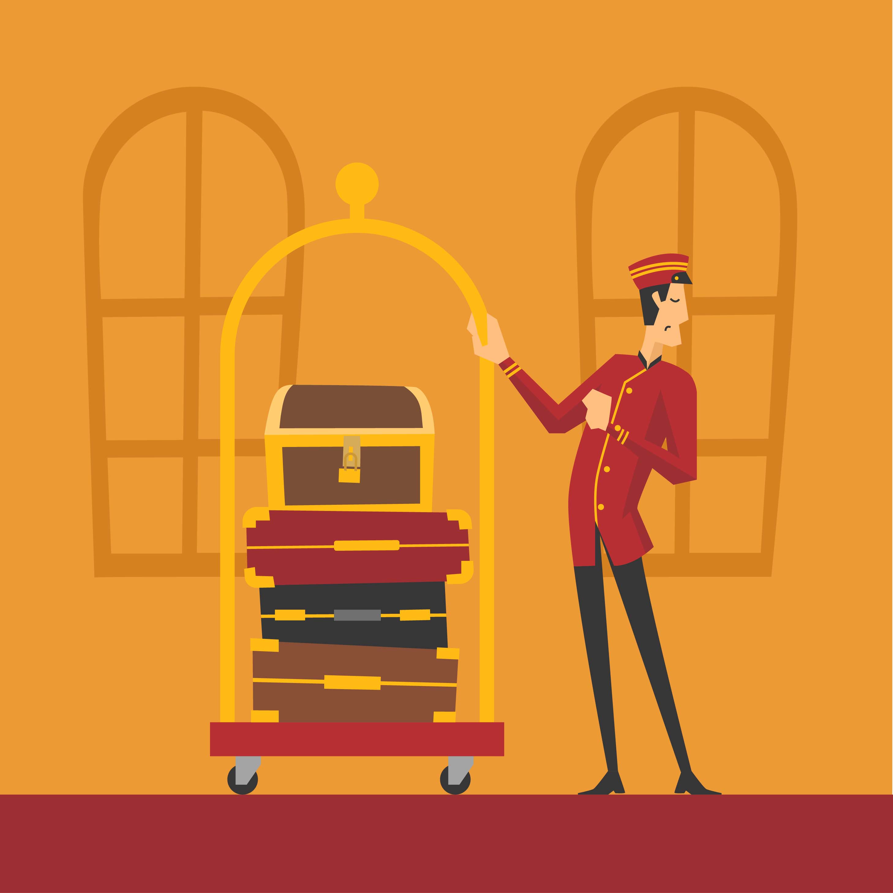 Bellhop Profession Expression 272419 Vector Art at Vecteezy