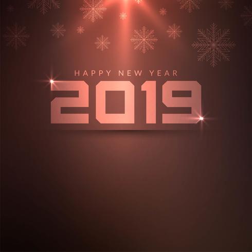 Feliz año nuevo 2019 elegante fondo decorativo vector