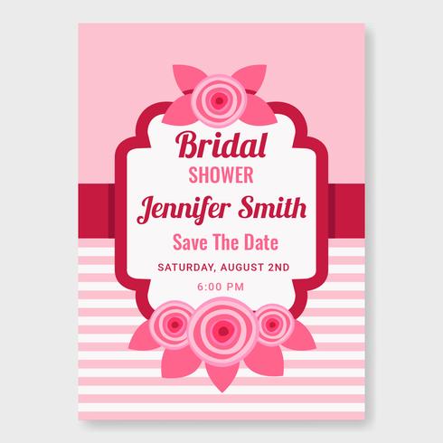 Bridal Shower Invitation Template Vector