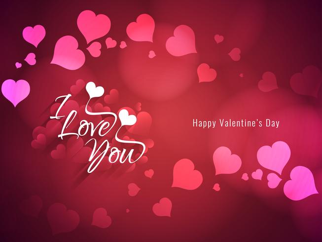 Abstract Happy Valentine's Day greeting background vector