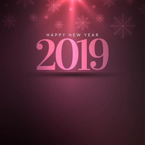 Happy new year 2019 elegant decorative background vector