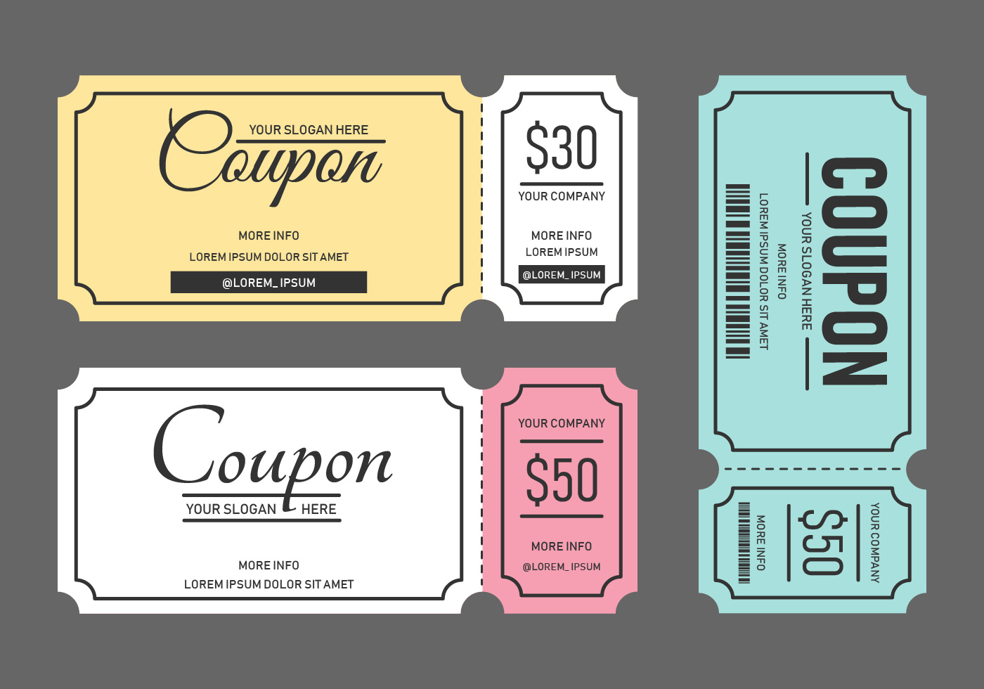 Coupon Template Vector Art, Icons, and Graphics for Free Download