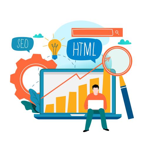 SEO, search engine optimization vector