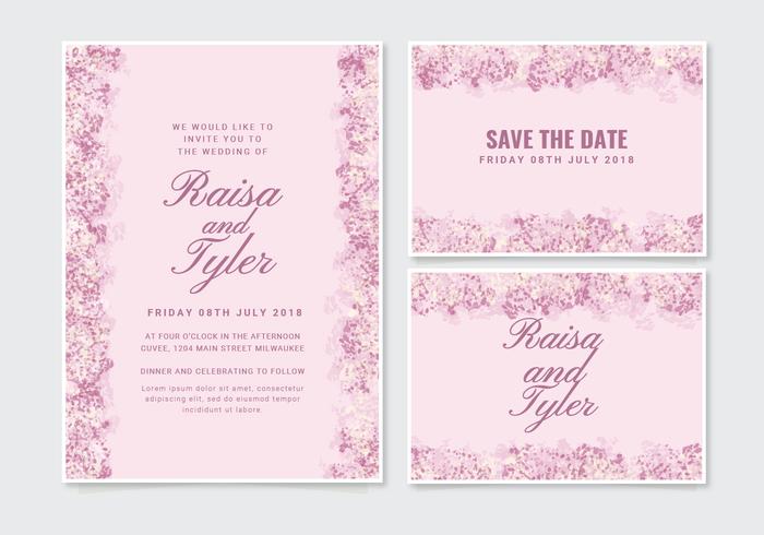 Vector Delicate Wedding Invitation