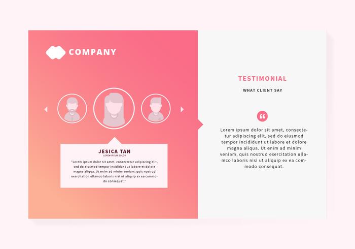 Testimonial Web Page Design vector